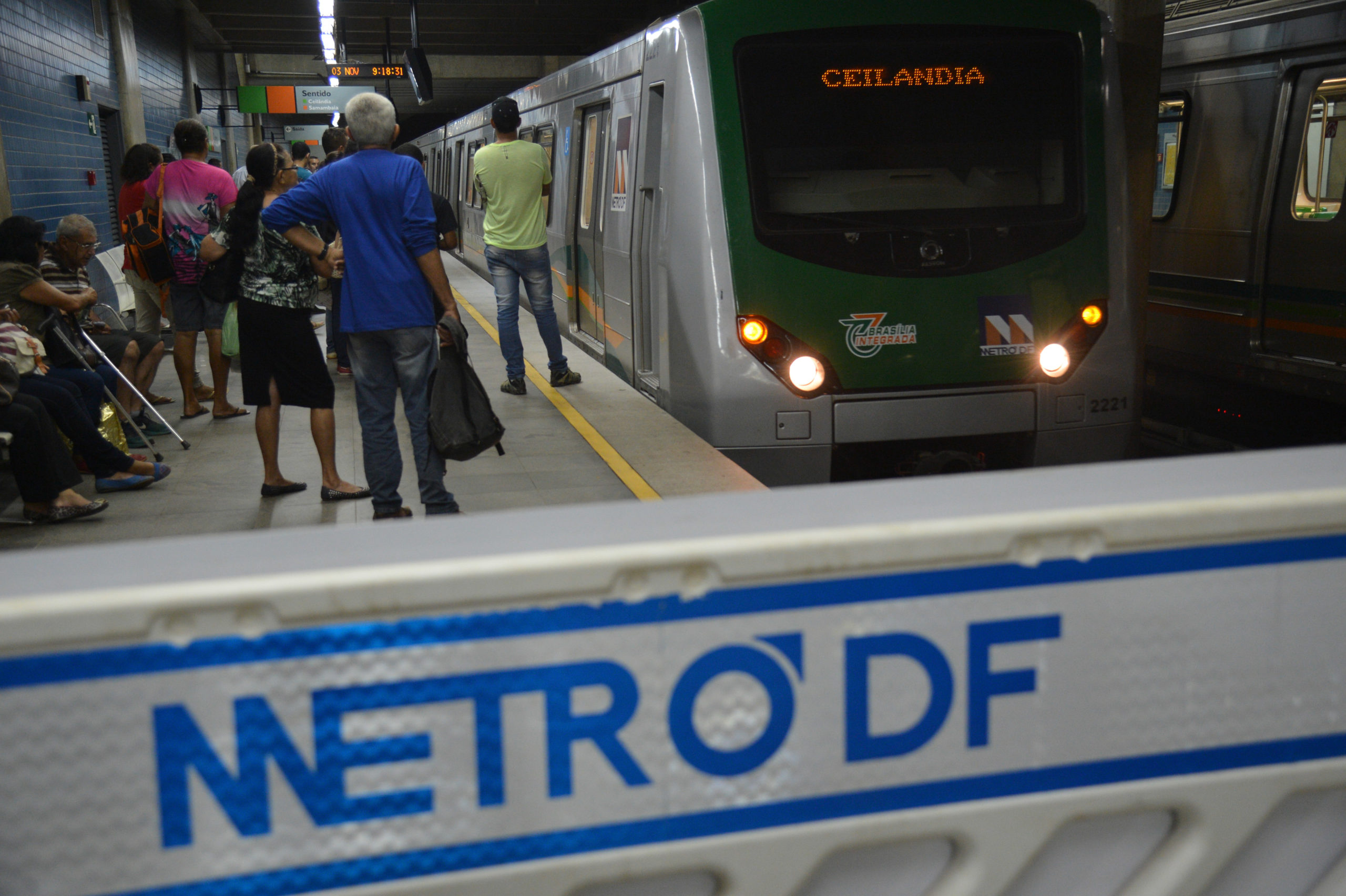 Brasília – Funcionários da Companhia do Metropolitano do Distrito Federal (Metrô-DF) entraram em greve a partir da 0h desta terça-feira (José Cruz/Agência Brasil)