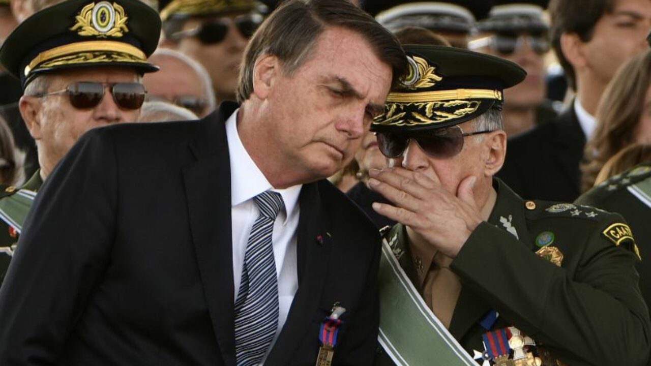 23/08/2019. Credito: Ed Alves/CB/D.A. Press. Brasil. Brasilia - DF. Politica. Cerimonia Dia do Soldado. Presenca do Presidente Jair Bolsonaro com o comandante do Exercito Leal Pujol. Local. Setor Militar Urbano de Brasilia.