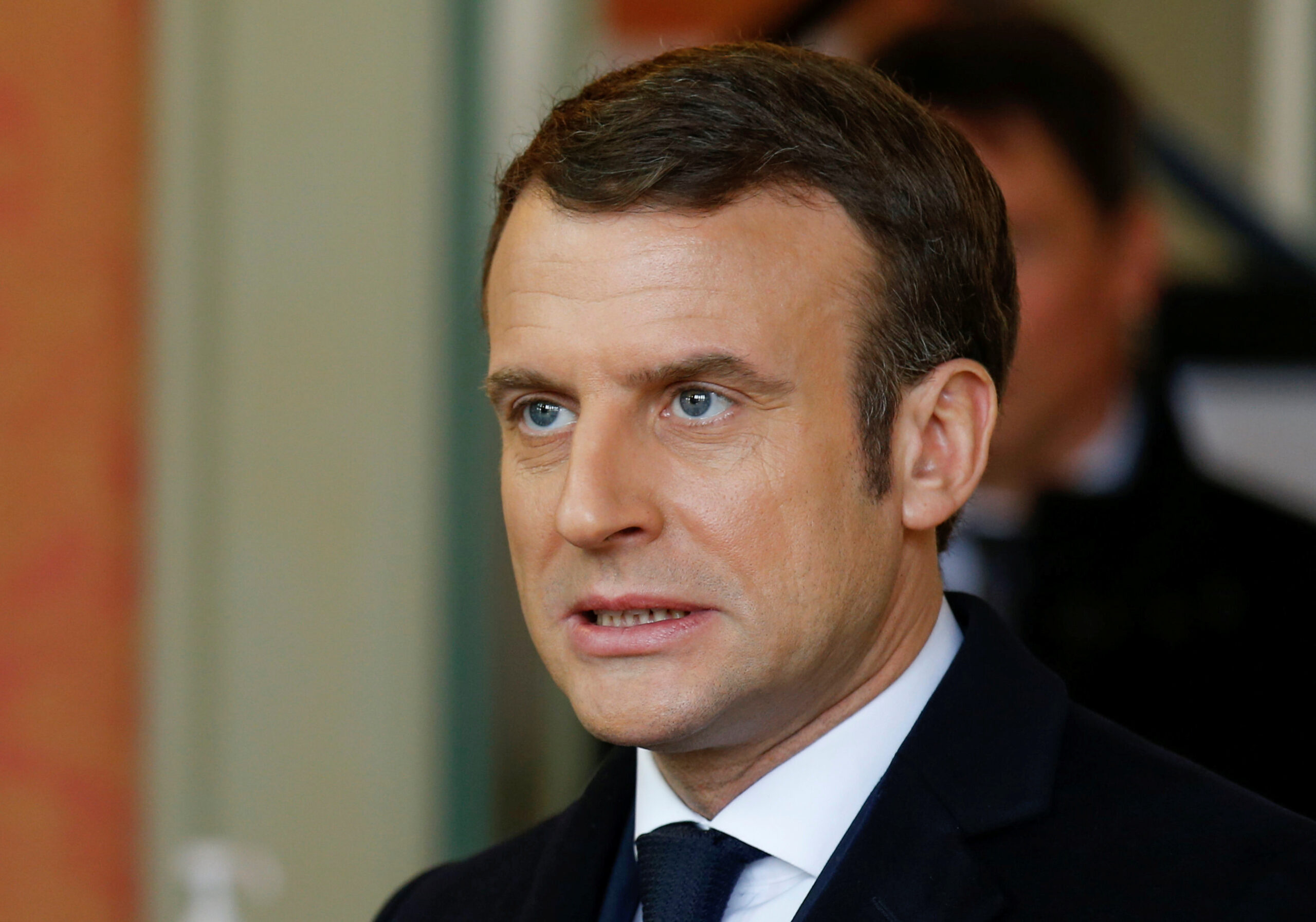 French President Emmanuel Macron is seen after casting his ballot, during the first round of the mayoral elections in Le Touquet, France, March 15, 2020. REUTERS/Pascal Rossignol/Pool