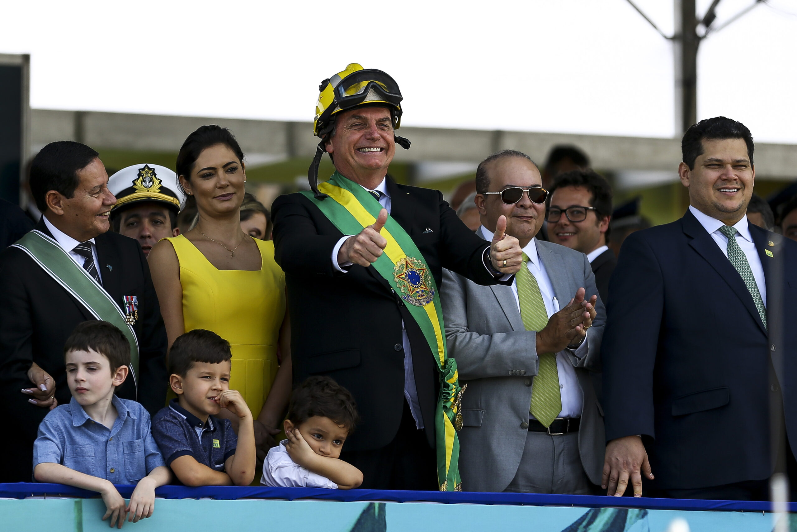O presidente Jair Bolsonaro durante o desfile de 7 de Setembro, em Brasília.