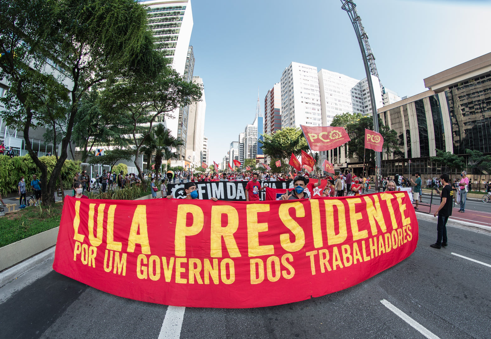 ato - faixa lula presidente - olho de peixe