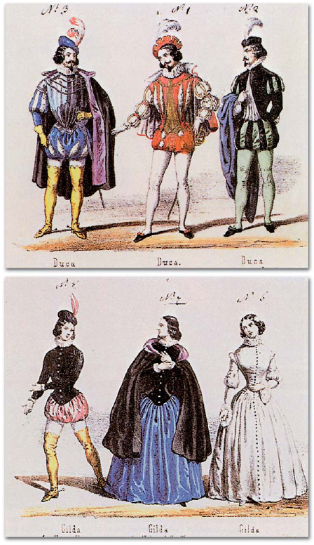 Rigoletto_premiere_costumes_for_the_Duke_and_Gilda