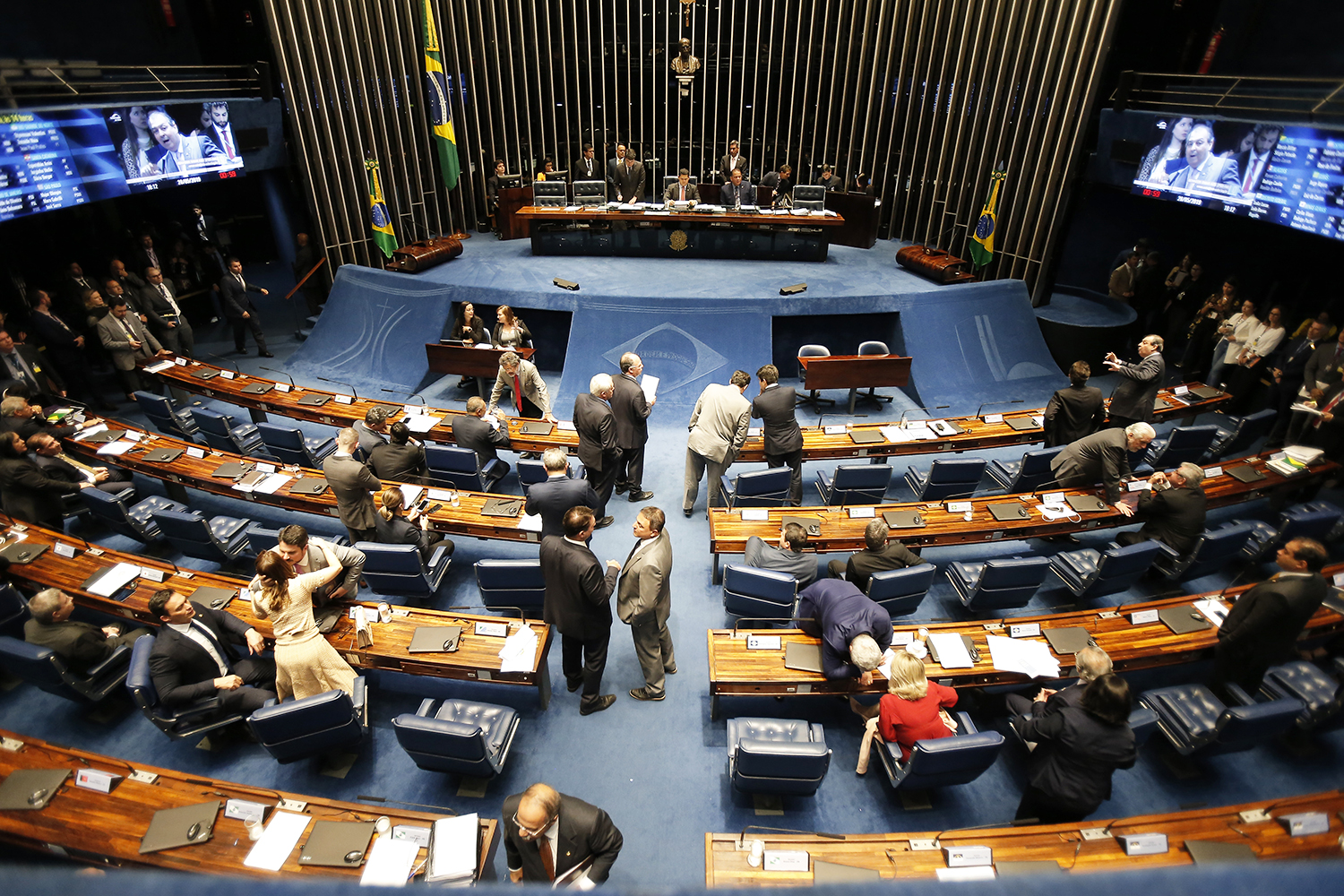 DF - BOLSONARO/MP/MINIST…RIOS  - POLÕTICA - Vista do plen·rio do Senado, em BrasÌlia, durante sess„o para votar a MP 870/2019, da   reforma administrativa, nesta terÁa- feira, 28.   28/05/2019 - Foto: DIDA SAMPAIO/ESTAD√O CONTE⁄DO